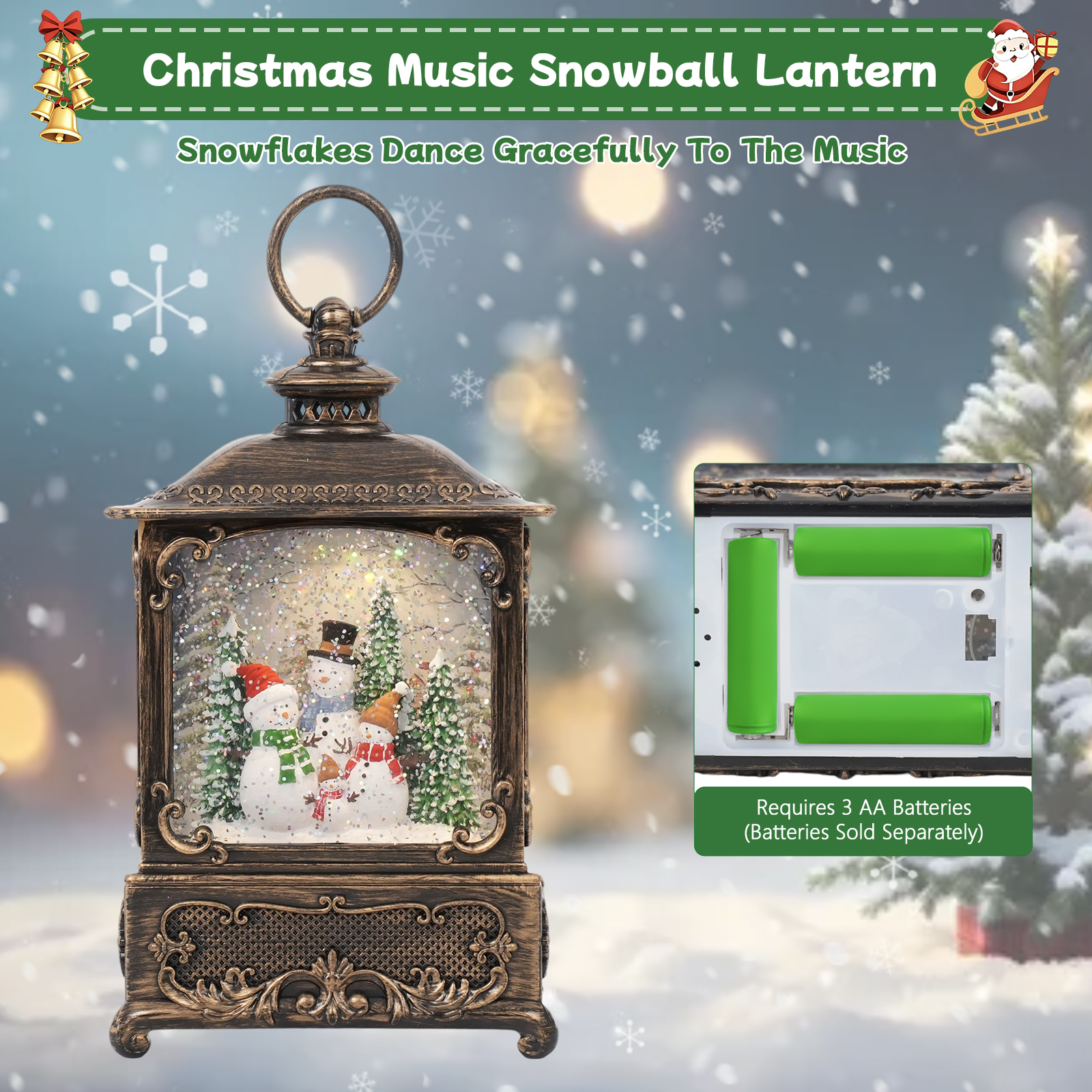 Music Snow Globe Lantern with  – Snow Globe Musical recenzja i cena