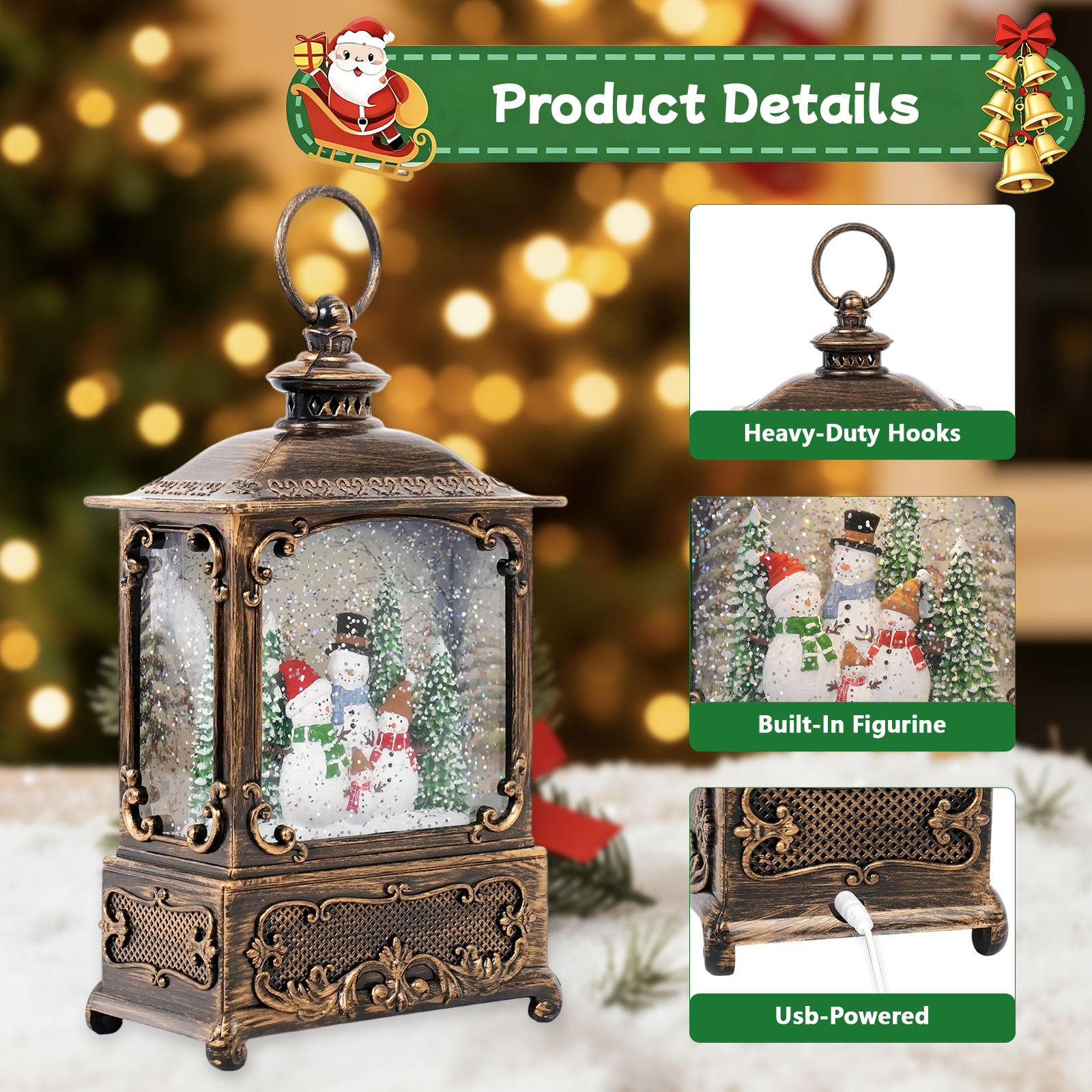 Music Snow Globe Lantern with  – Snow Globe Musical recenzja i cena