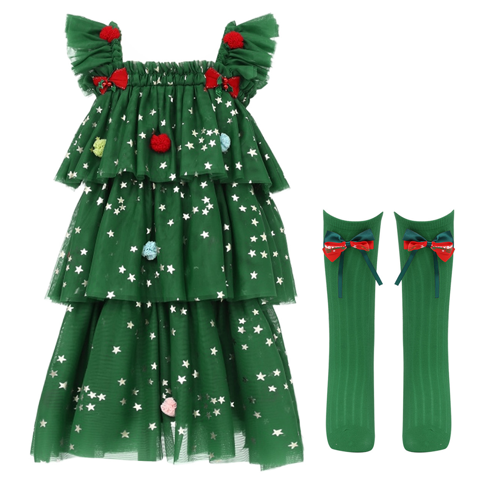 Toddler Girls Christmas Tree E – Elf Costume Christmas recenzja i cena