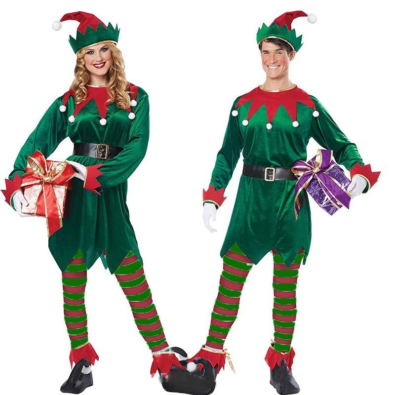 Adult Christmas Cosplay Green  – Elf Costume Christmas recenzja i cena