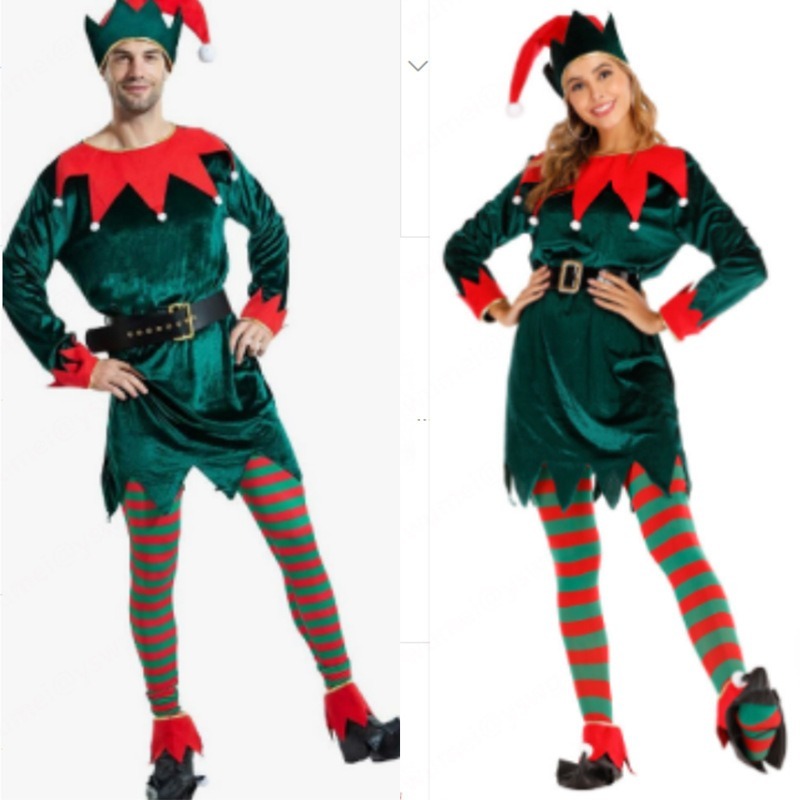 Adult Christmas Cosplay Green  – Elf Costume Christmas recenzja i cena