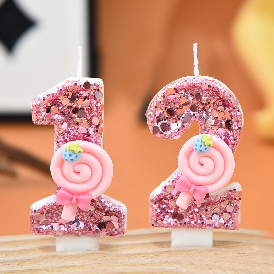 1pc Large 0-9 Numbers Pink Lol – Holiday Candle Set recenzja i cena