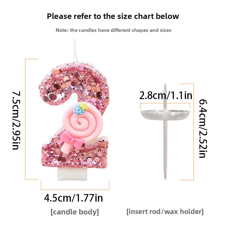 1pc Large 0-9 Numbers Pink Lol – Holiday Candle Set recenzja i cena