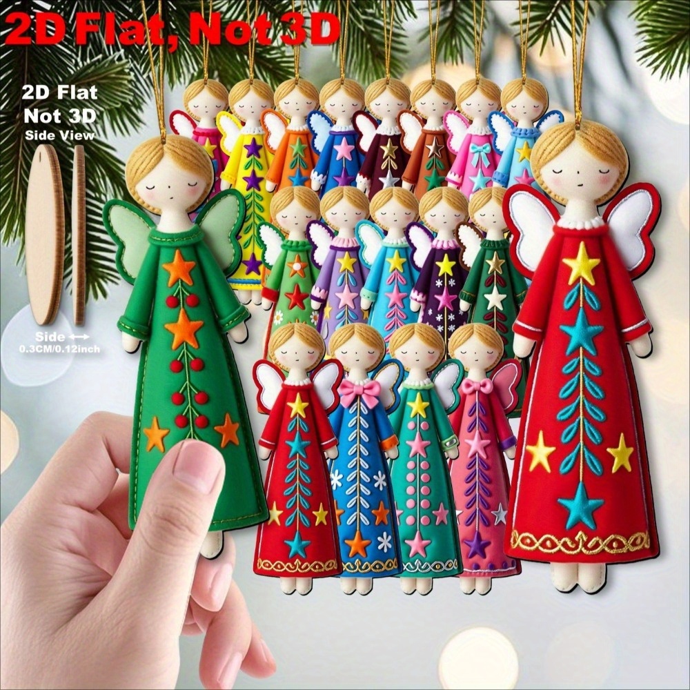 16Pcs Colorful Angel Ornaments – Star Tree Topper recenzja i cena