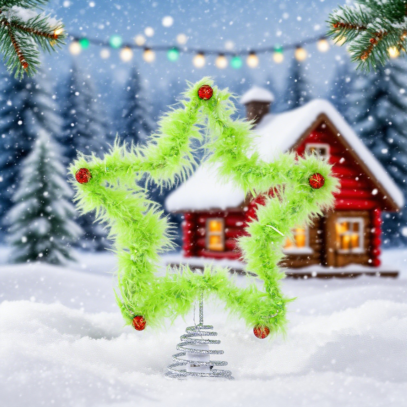 Christmas Fuzzy Grinch Star Tr – Star Tree Topper recenzja i cena