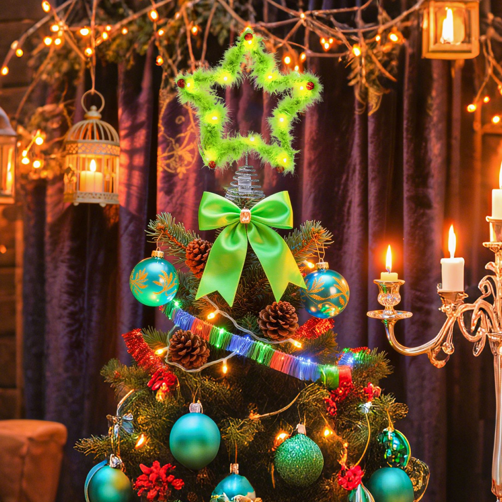 Christmas Fuzzy Grinch Star Tr – Star Tree Topper recenzja i cena
