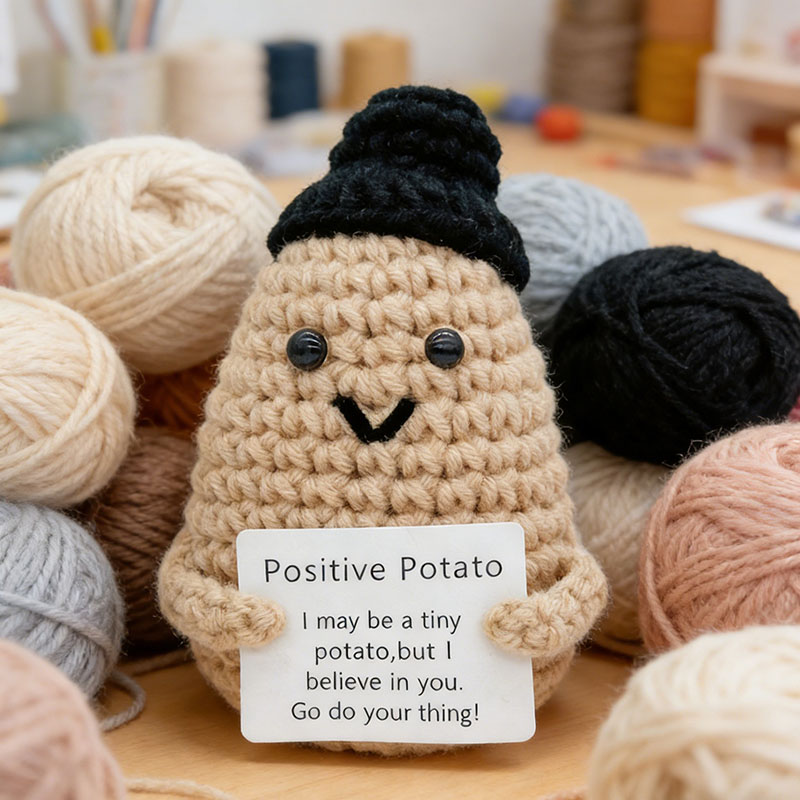 Cute Positive Potato Crochet D – Santa Hat Plush recenzja i cena