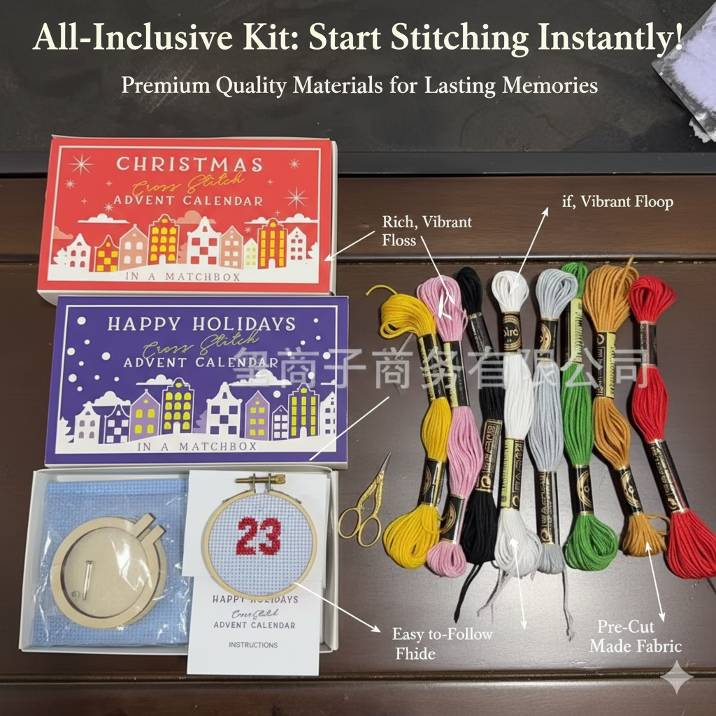 24 Days Countdown Cross Stitch – Advent Calendar Gift recenzja i cena