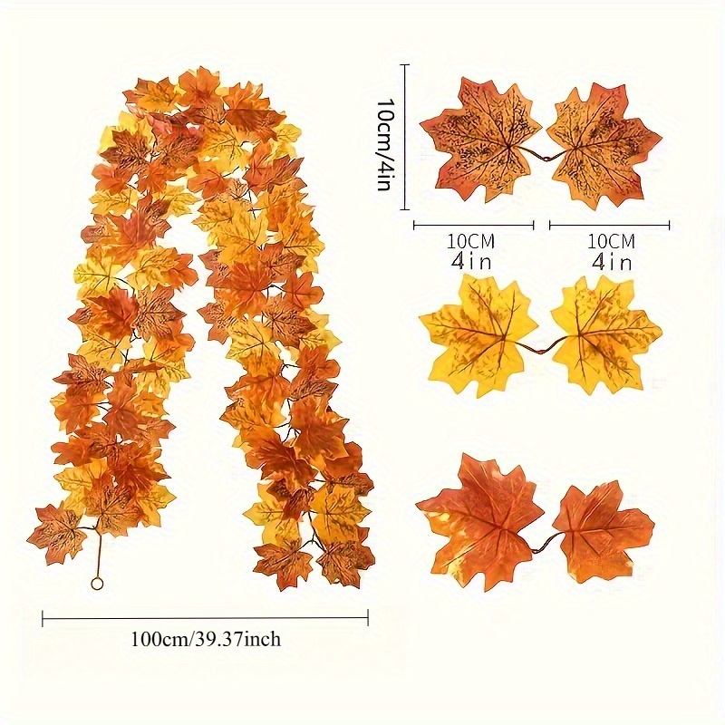 100CM Autumn Artificial Maple  – Christmas Wreath Fake recenzja i cena