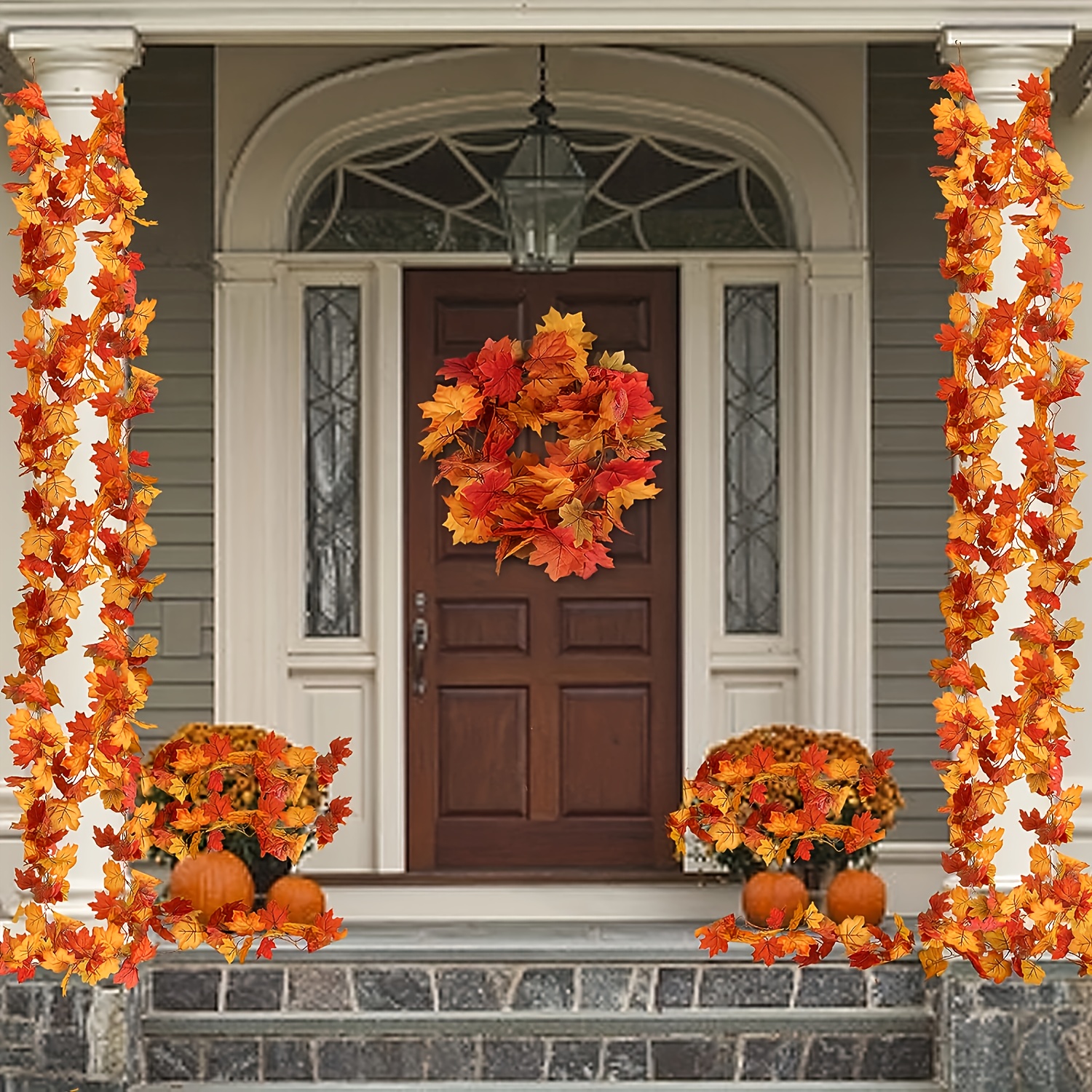 100CM Autumn Artificial Maple  – Christmas Wreath Fake recenzja i cena