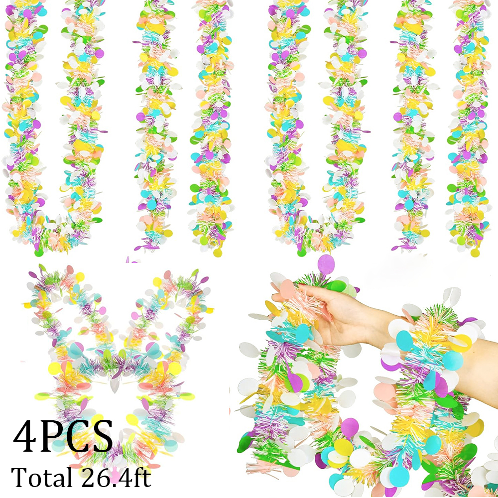 4pc Easter Tinsel Garlands Col – Tinsel Garland Decoration recenzja i cena