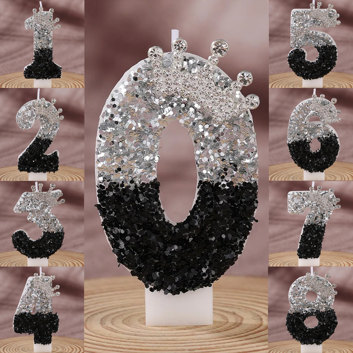 Black Silver Gradient Crown Ha – Holiday Candle Set recenzja i cena