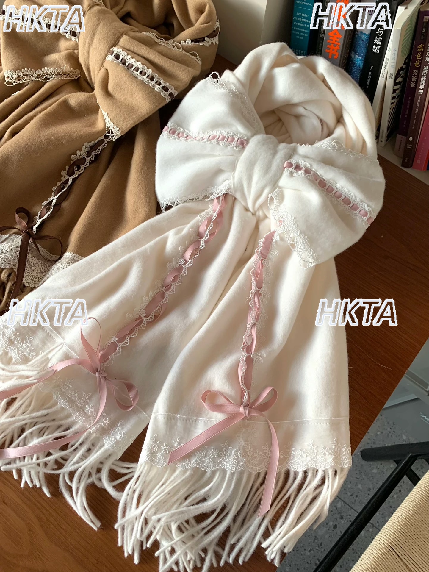 Cute Retro Ribbon Scarves Wome – Ribbon Bow Gift recenzja i cena